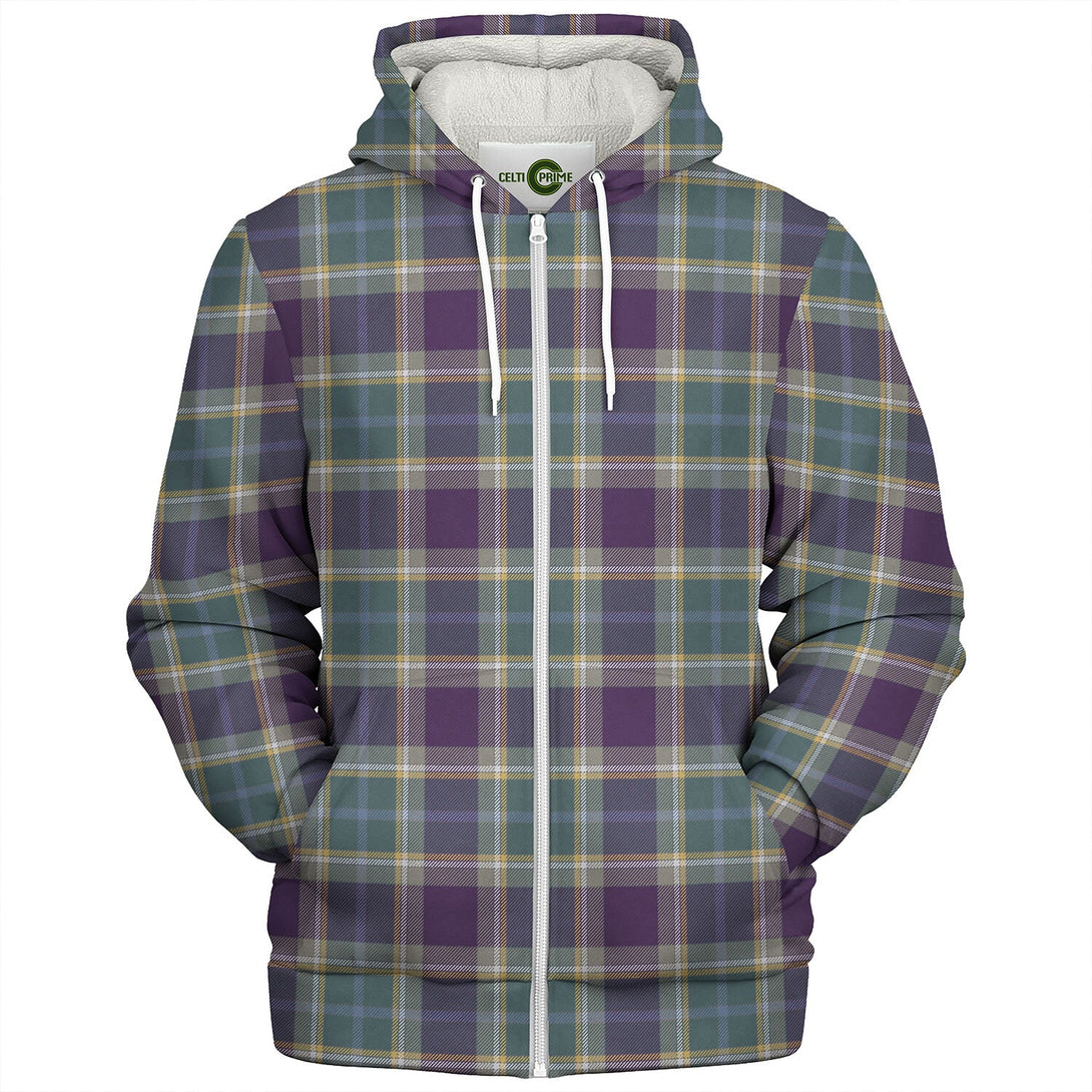 Isle of Man Manx Hunting Weathered Tartan Sherpa Hoodie