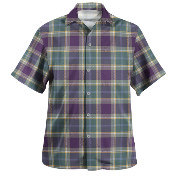 Isle of Man Manx Hunting Weathered Tartan Hawaiian Shirt