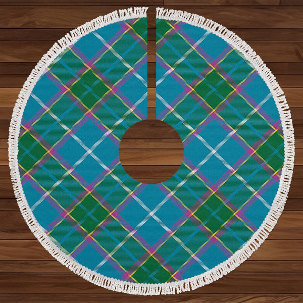 Isle of Man Manx Laxey Blue Ancient Tartan Christmas Tree Skirt