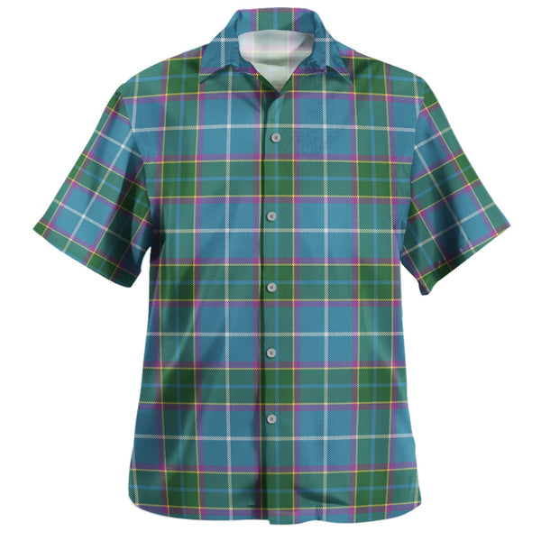 Isle of Man Manx Laxey Blue Ancient Tartan Hawaiian Shirt