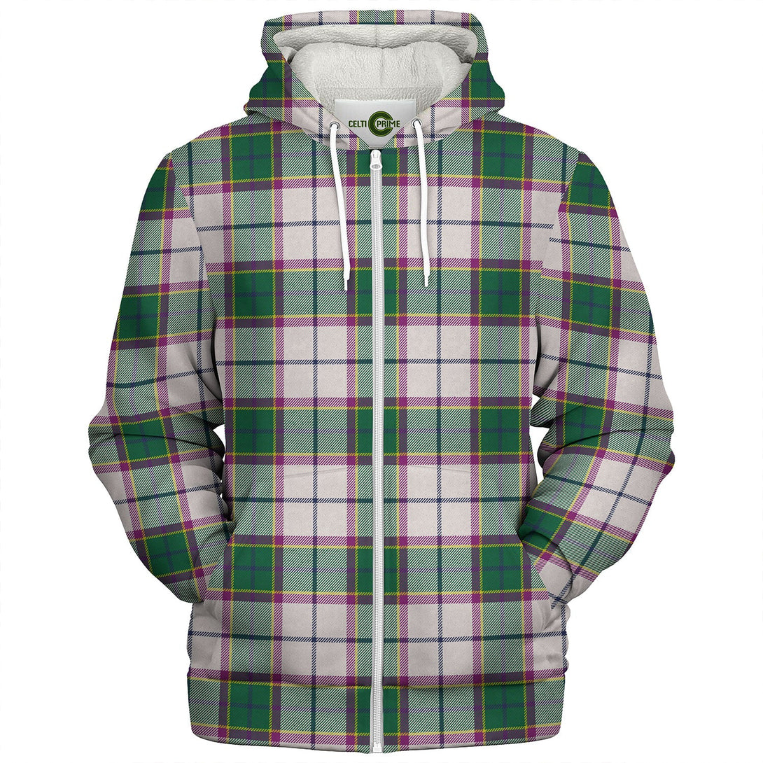 Isle of Man Manx Laxey Dress Green Modern Tartan Sherpa Hoodie