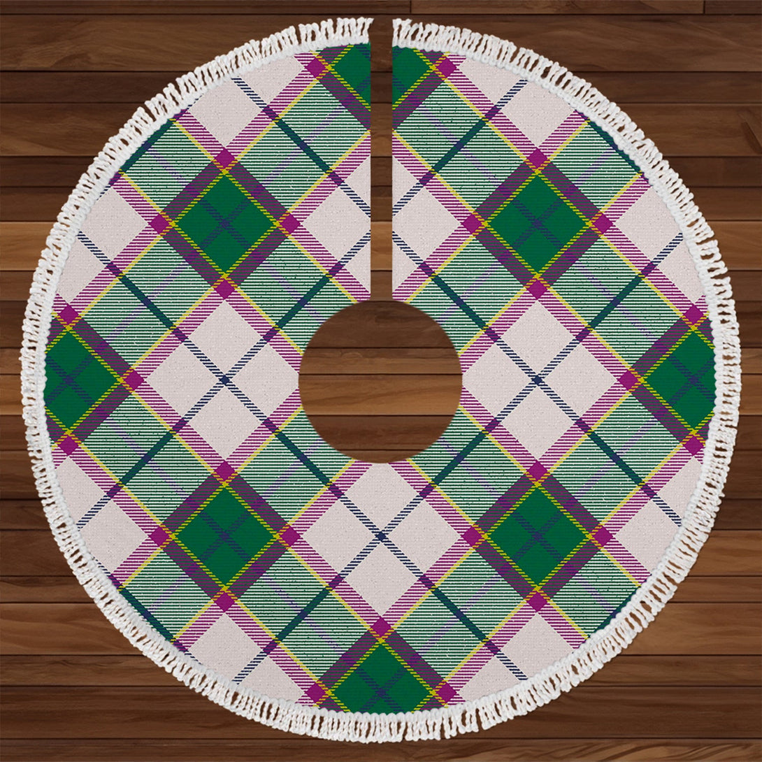 Isle of Man Manx Laxey Dress Green Modern Tartan Christmas Tree Skirt