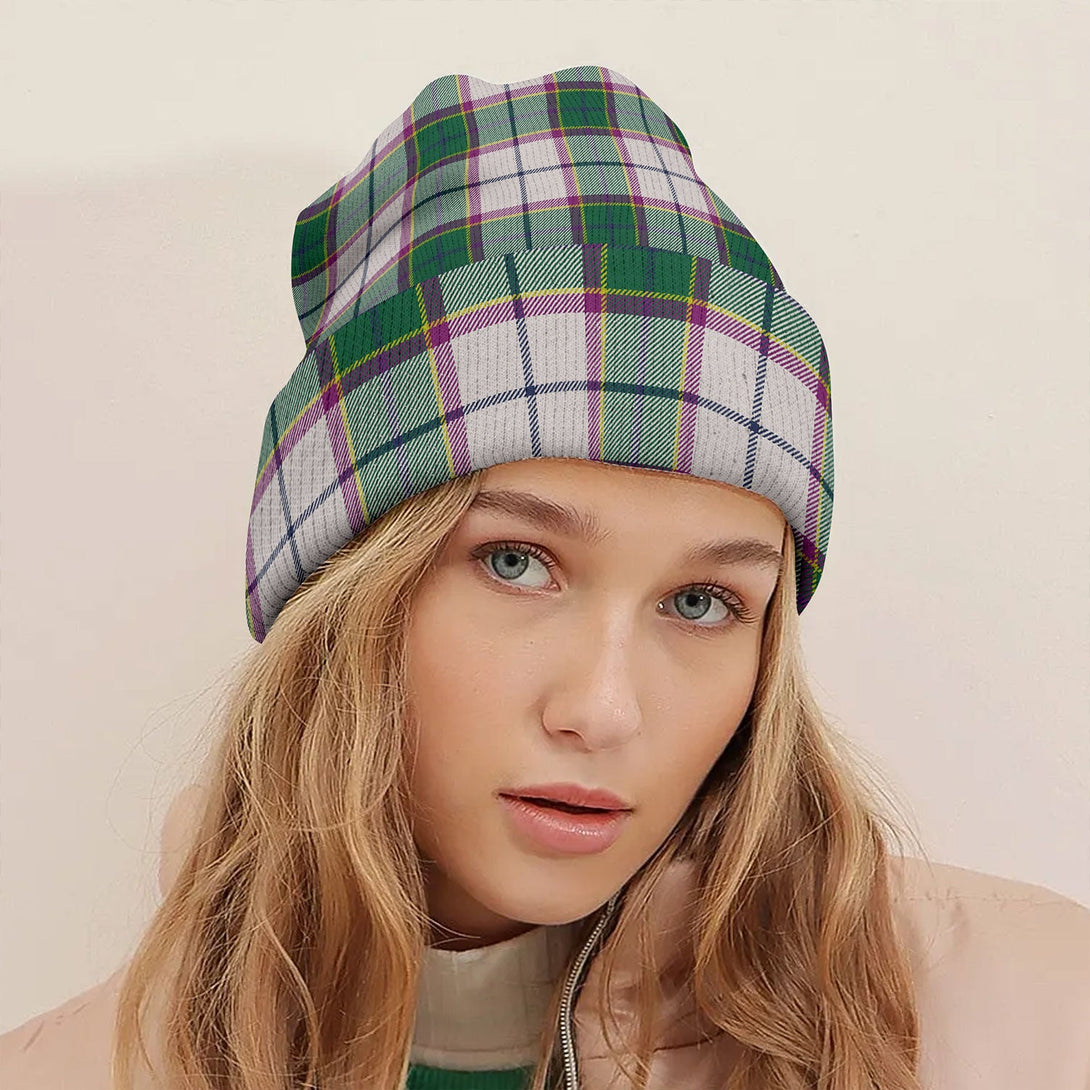 Isle of Man Manx Laxey Dress Green Modern Tartan Knitted Beanie