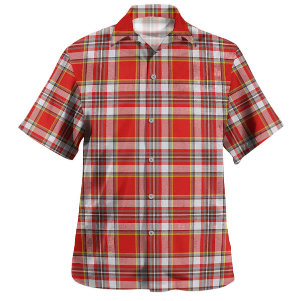 Isle of Man Manx Laxey Red Modern Tartan Hawaiian Shirt