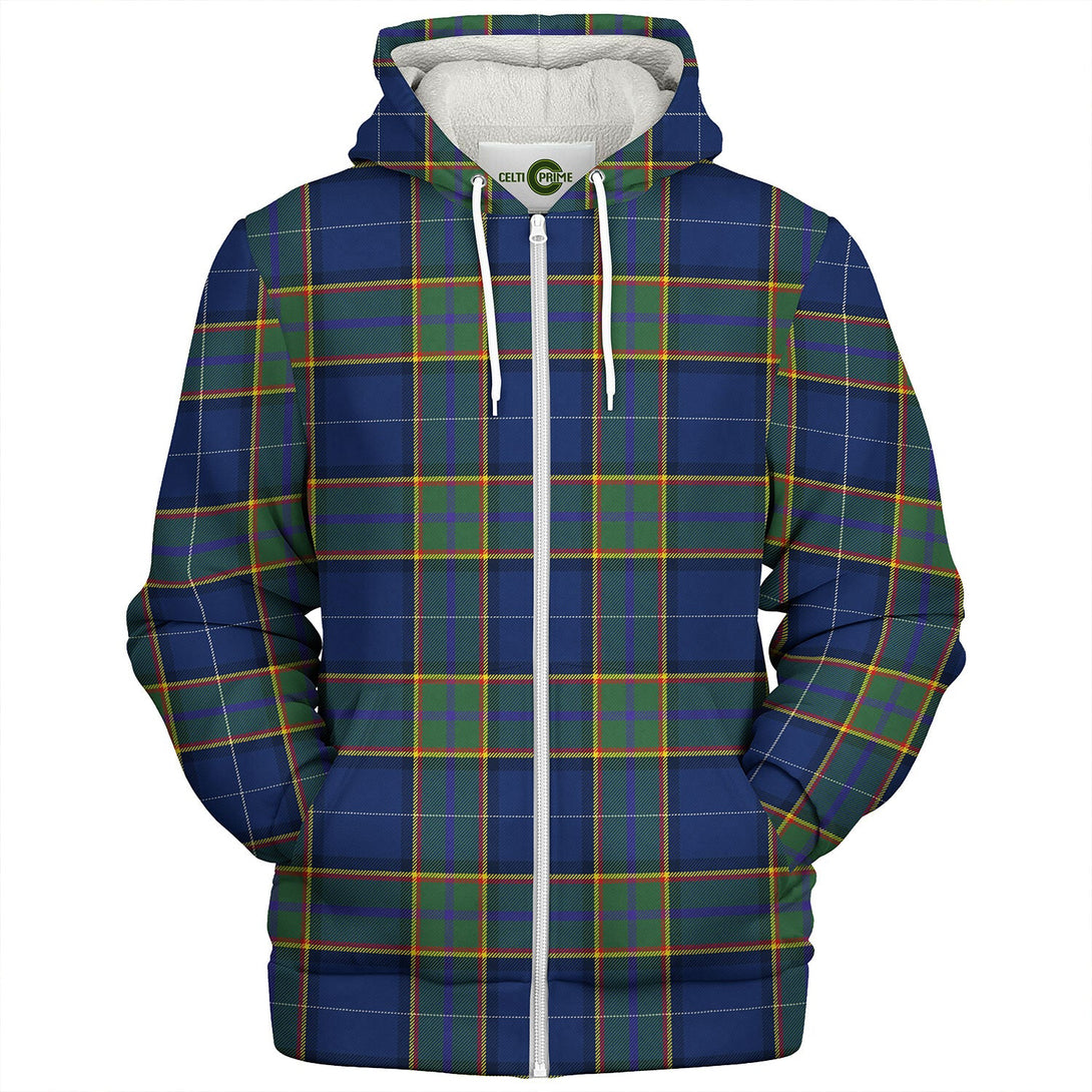 Isle of Man Manx National Tartan Modern Tartan Sherpa Hoodie