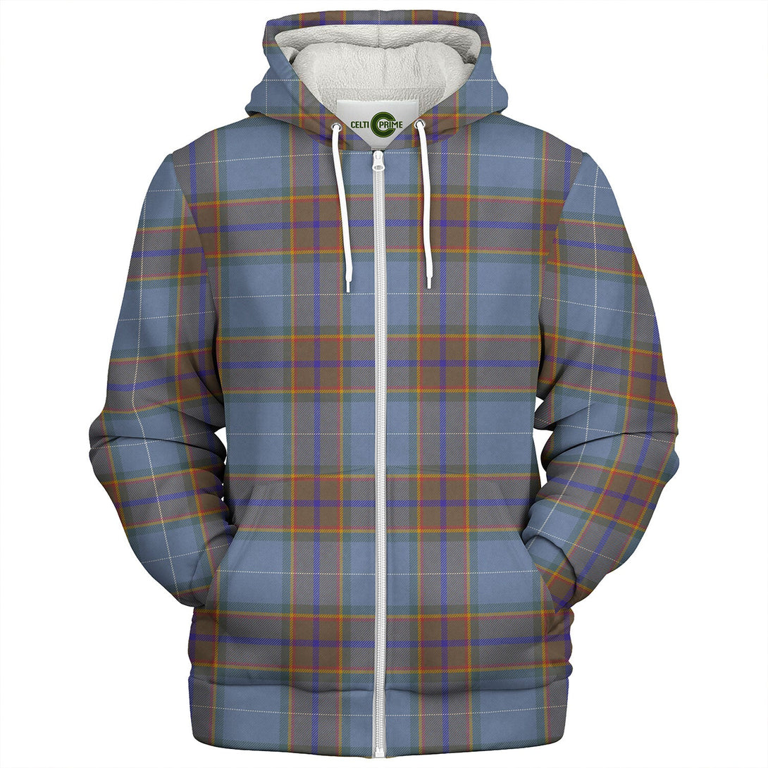 Isle of Man Manx National Tartan Weathered Tartan Sherpa Hoodie