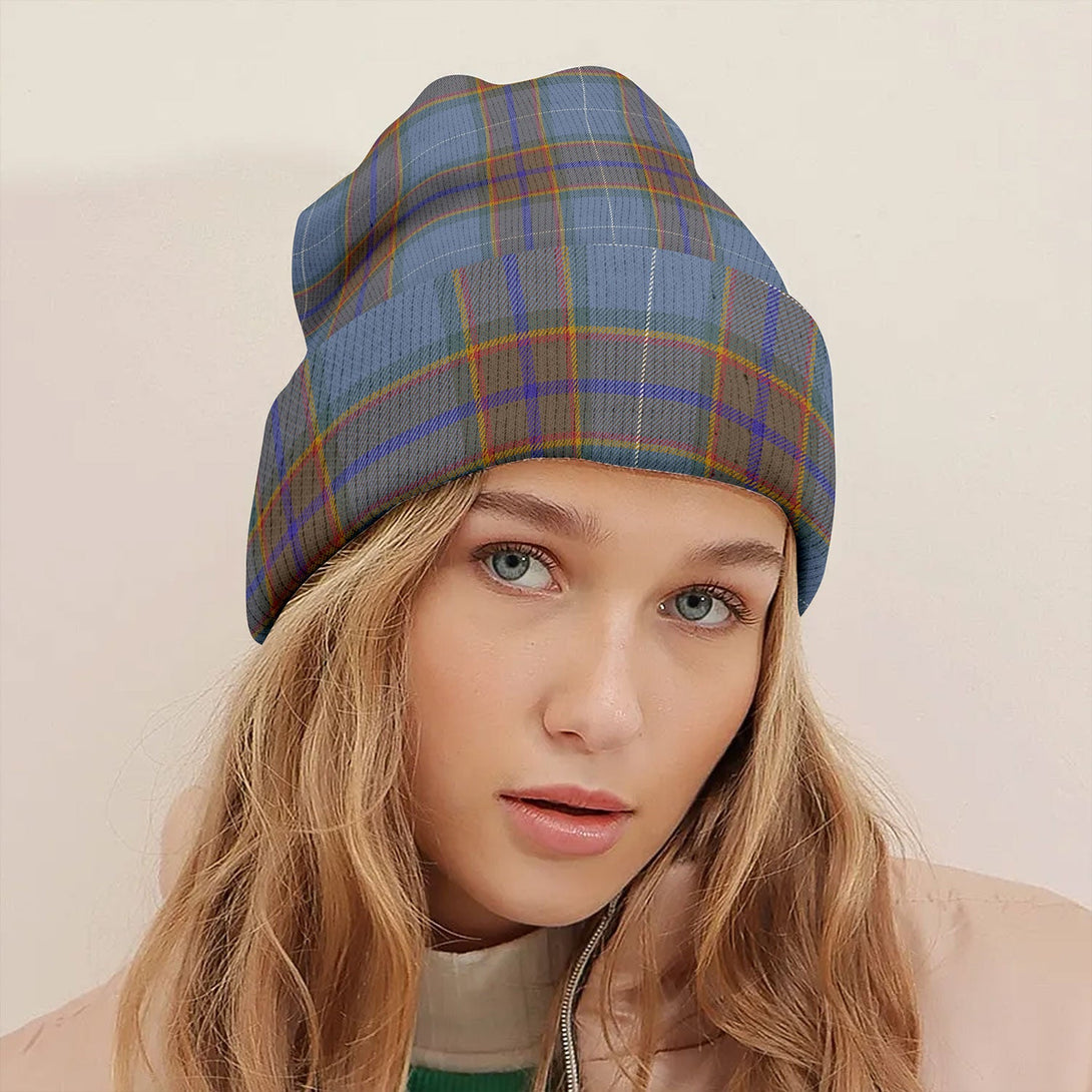 Isle of Man Manx National Tartan Weathered Tartan Knitted Beanie