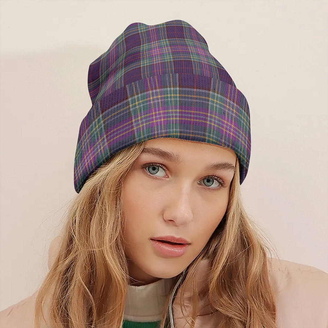 Isle of Man Manx Weathered Tartan Knitted Beanie