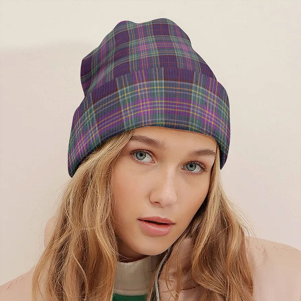 Isle of Man Manx Weathered Tartan Knitted Beanie