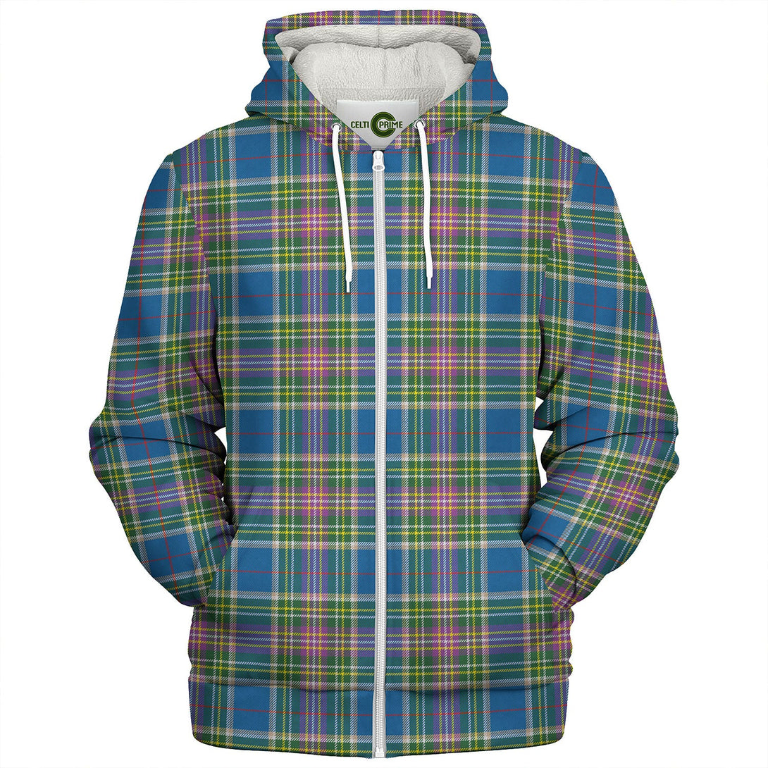 Isle of Man Manx 2 Modern Tartan Sherpa Hoodie