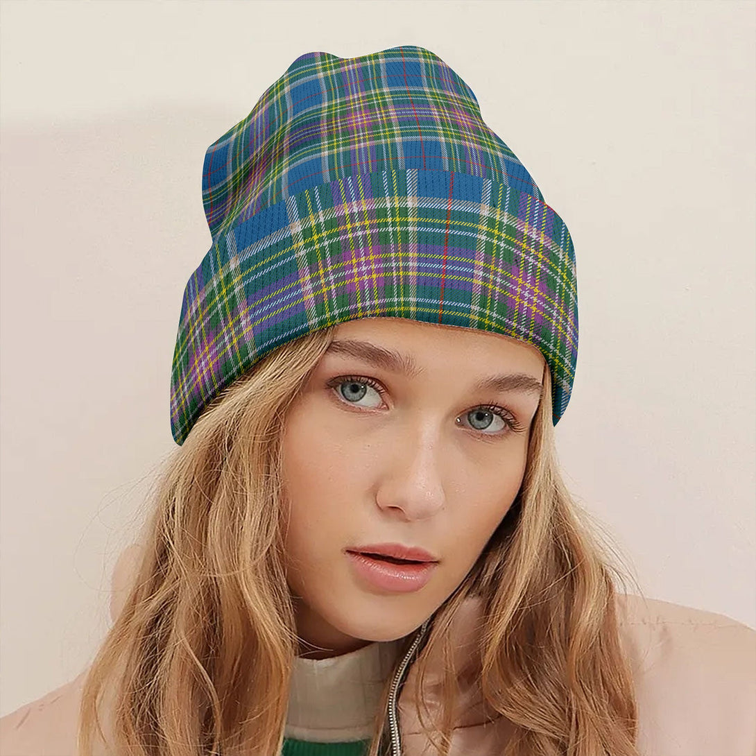 Isle of Man Manx 2 Modern Tartan Knitted Beanie