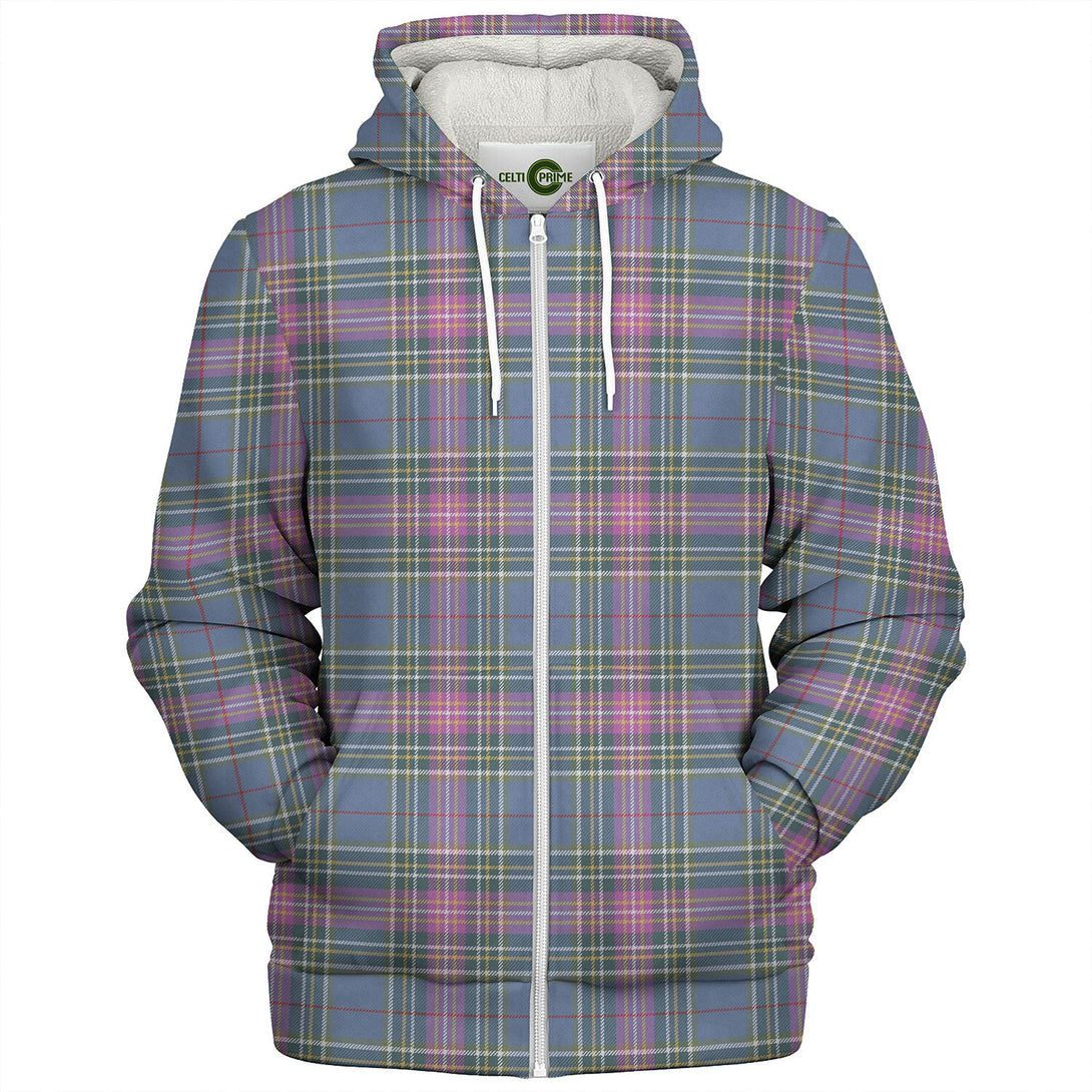 Isle of Man Manx 2 Weathered Tartan Sherpa Hoodie