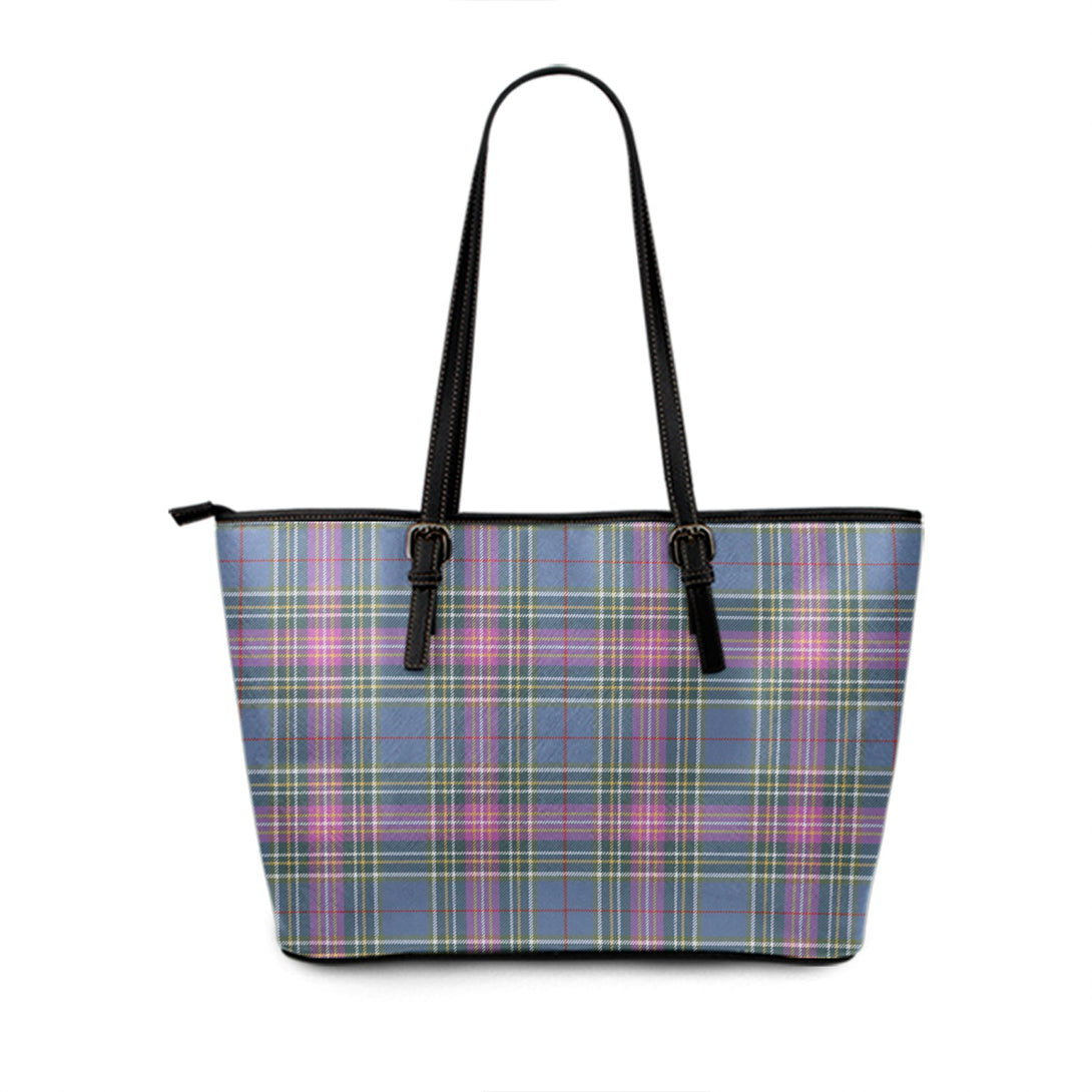 Isle of Man Manx 2 Weathered Tartan Leather Tote Bag