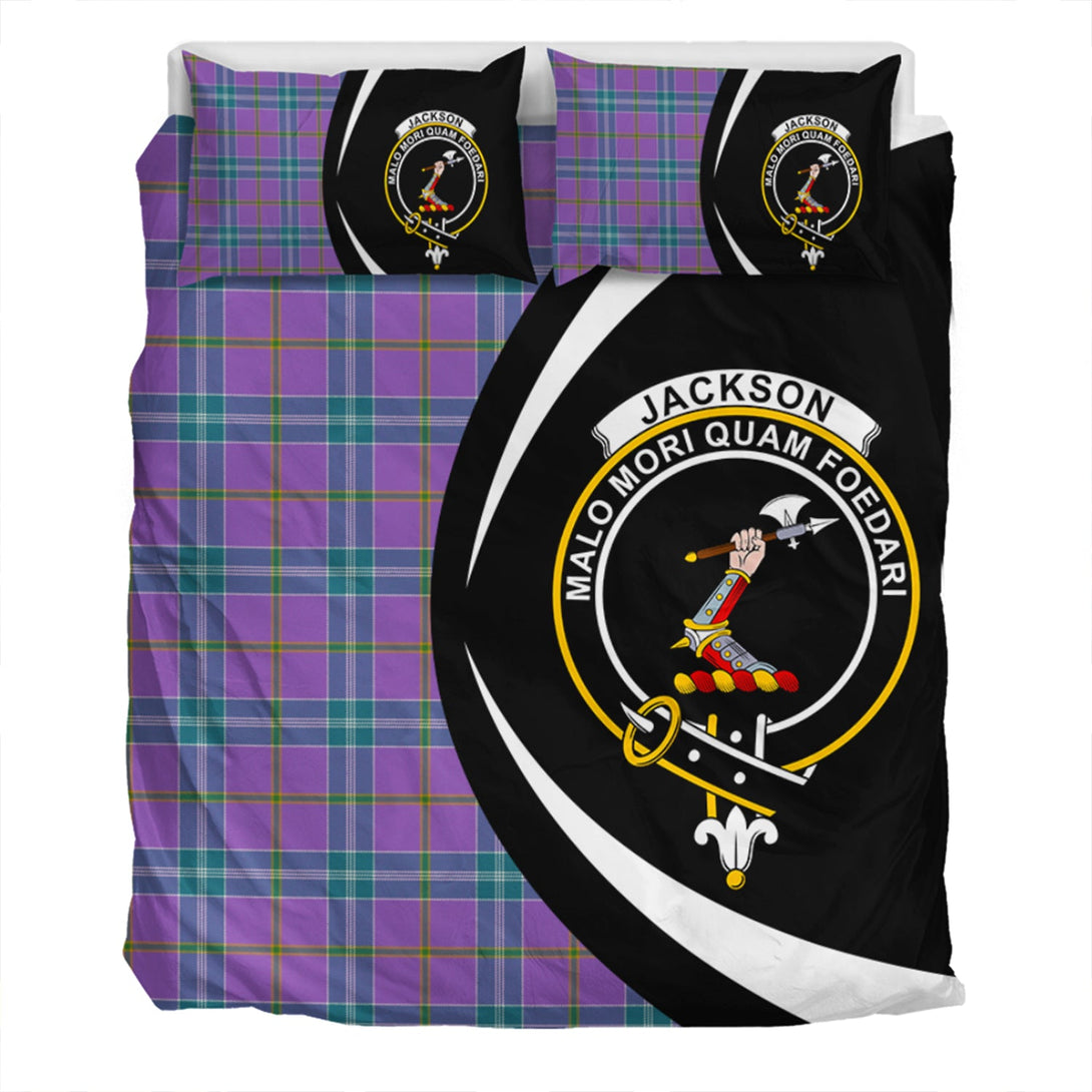 Jackson Ancient Clan Badge Tartan Bedding Set Circle Style