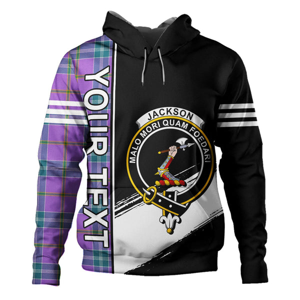 Jackson Ancient Clan Badge Tartan Hoodie Quarter Style Personalized