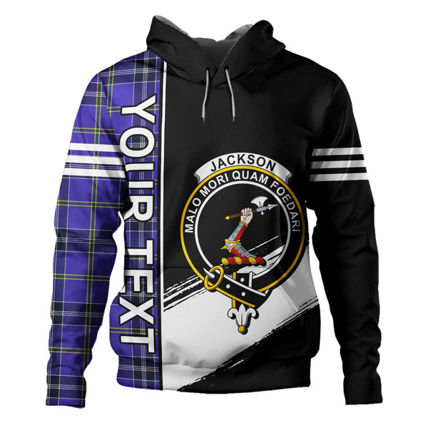 Jackson Modern Clan Badge Tartan Hoodie Quarter Style Personalized