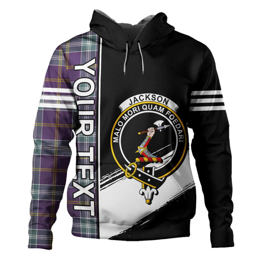 Jackson Weathered Clan Badge Tartan Hoodie Quarter Style Personalized