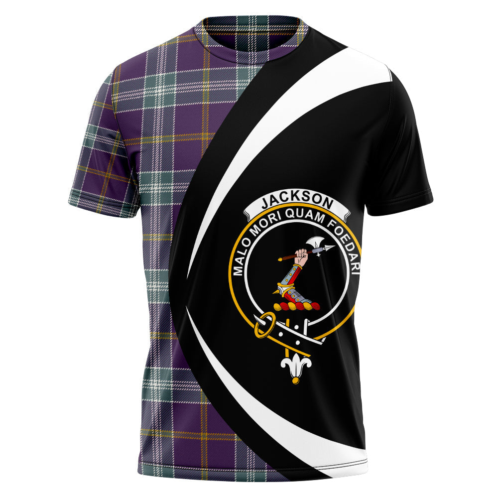 Jackson Weathered Clan Badge Tartan T-Shirt Circle Style Personalized