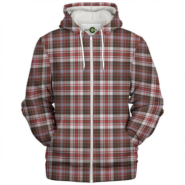 Jacobite Dress 2 Weathered Tartan Sherpa Hoodie