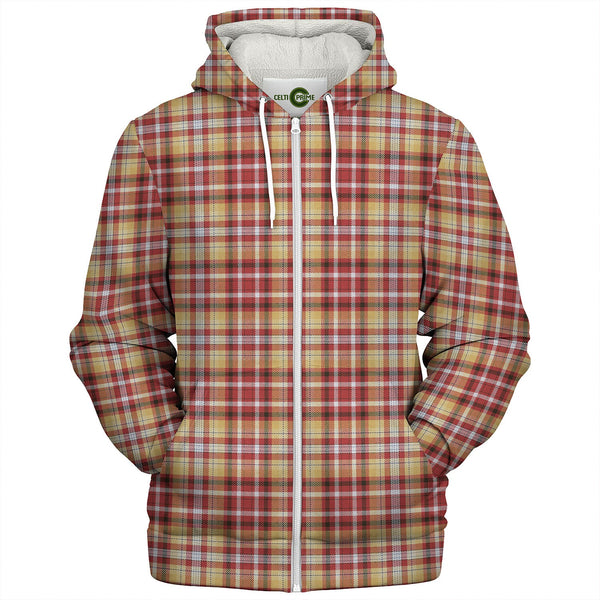 Jacobite Old Sett Weathered Tartan Sherpa Hoodie