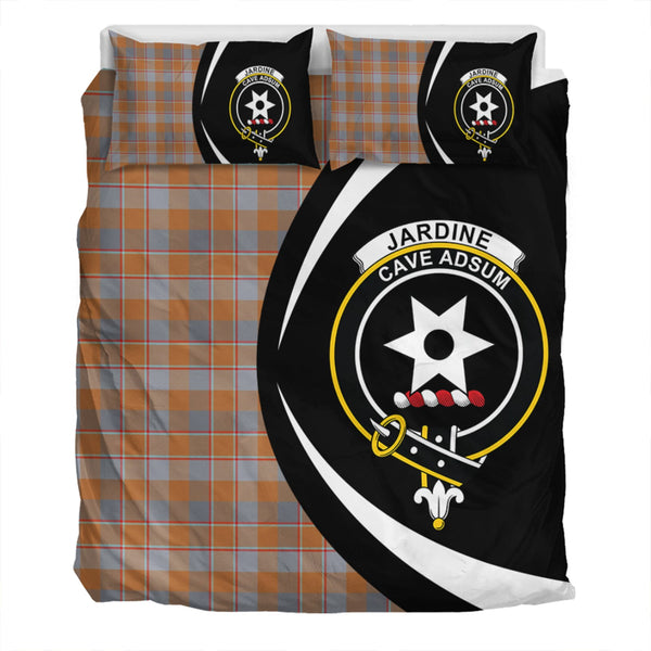 Jardine of Castlemilk Ancient Clan Badge Tartan Bedding Set Circle Style