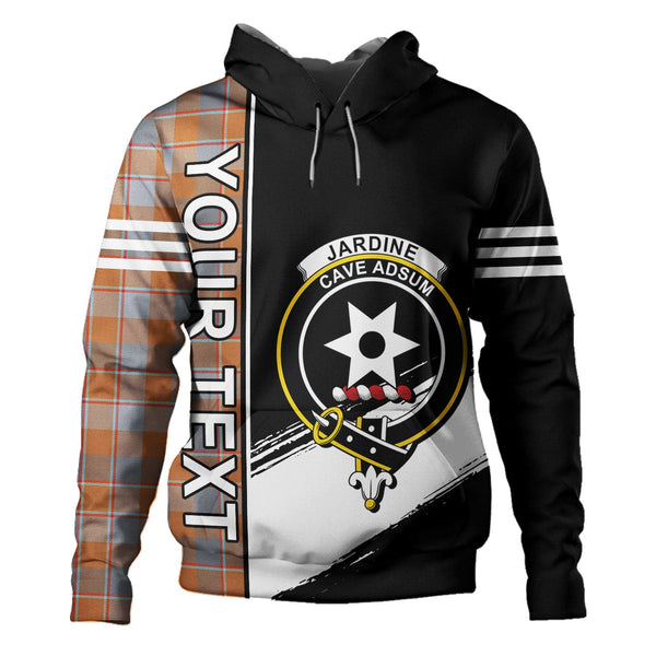 Jardine of Castlemilk Ancient Clan Badge Tartan Hoodie Quarter Style Personalized