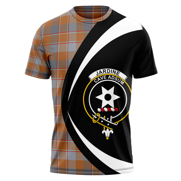 Jardine of Castlemilk Ancient Clan Badge Tartan T-Shirt Circle Style Personalized