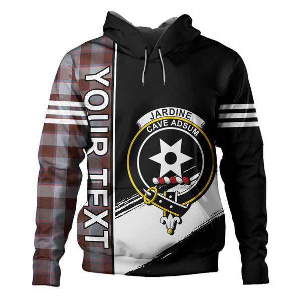 Jardine of Castlemilk Modern Clan Badge Tartan Hoodie Quarter Style Personalized