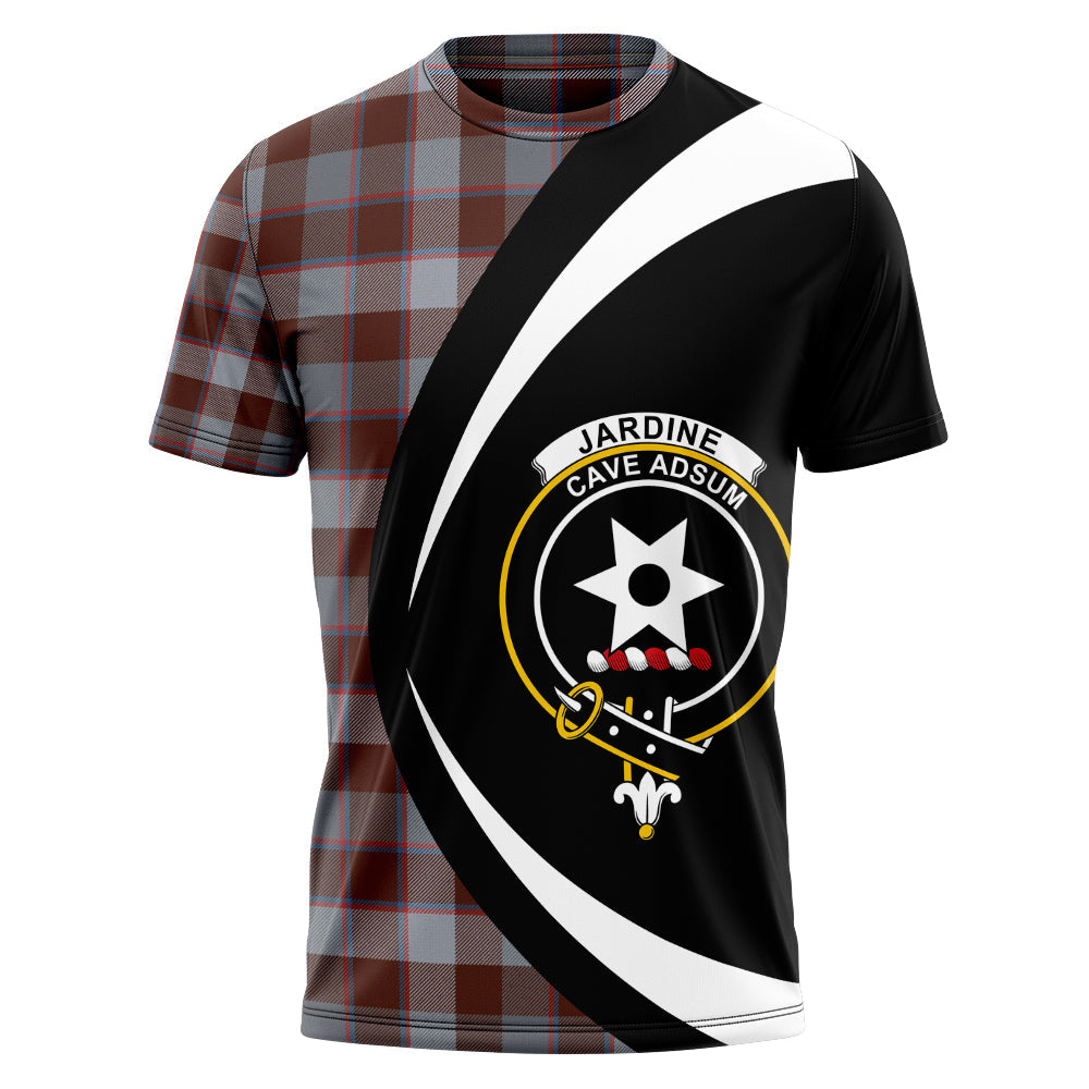 Jardine of Castlemilk Modern Clan Badge Tartan T-Shirt Circle Style Personalized