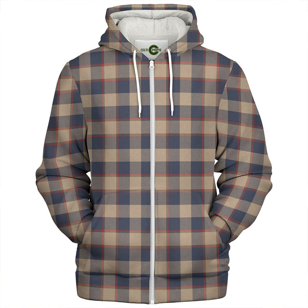 Jardine of Castlemilk Weathered Clan Badge Tartan Sherpa Hoodie