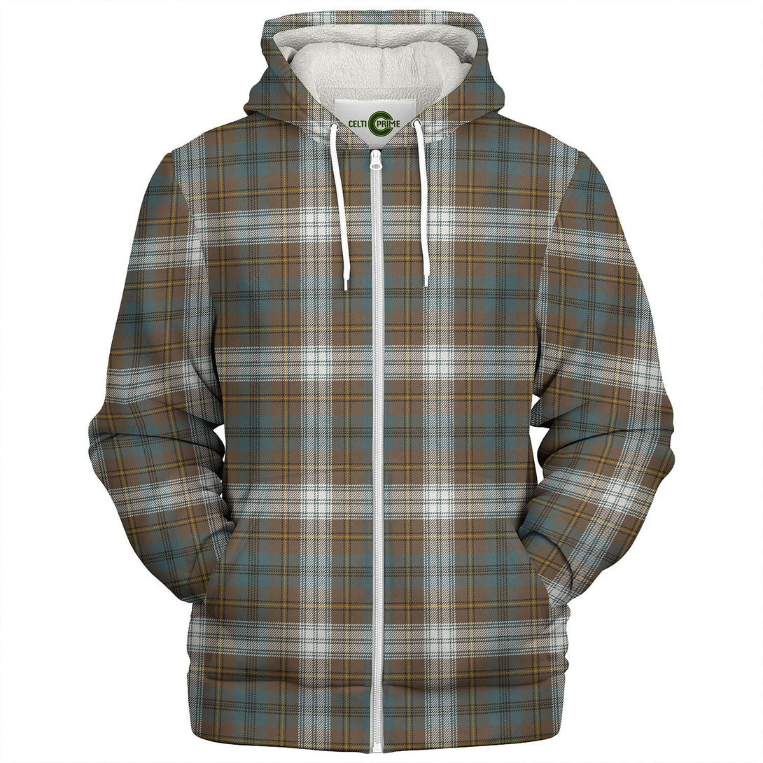 Johnstone Dress (Johnson Dress) Weathered Tartan Sherpa Hoodie