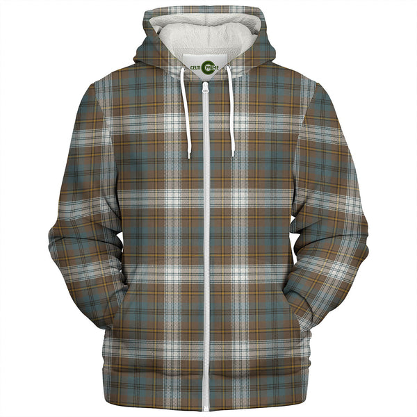 Johnstone Dress (Johnson Dress) Weathered Tartan Sherpa Hoodie