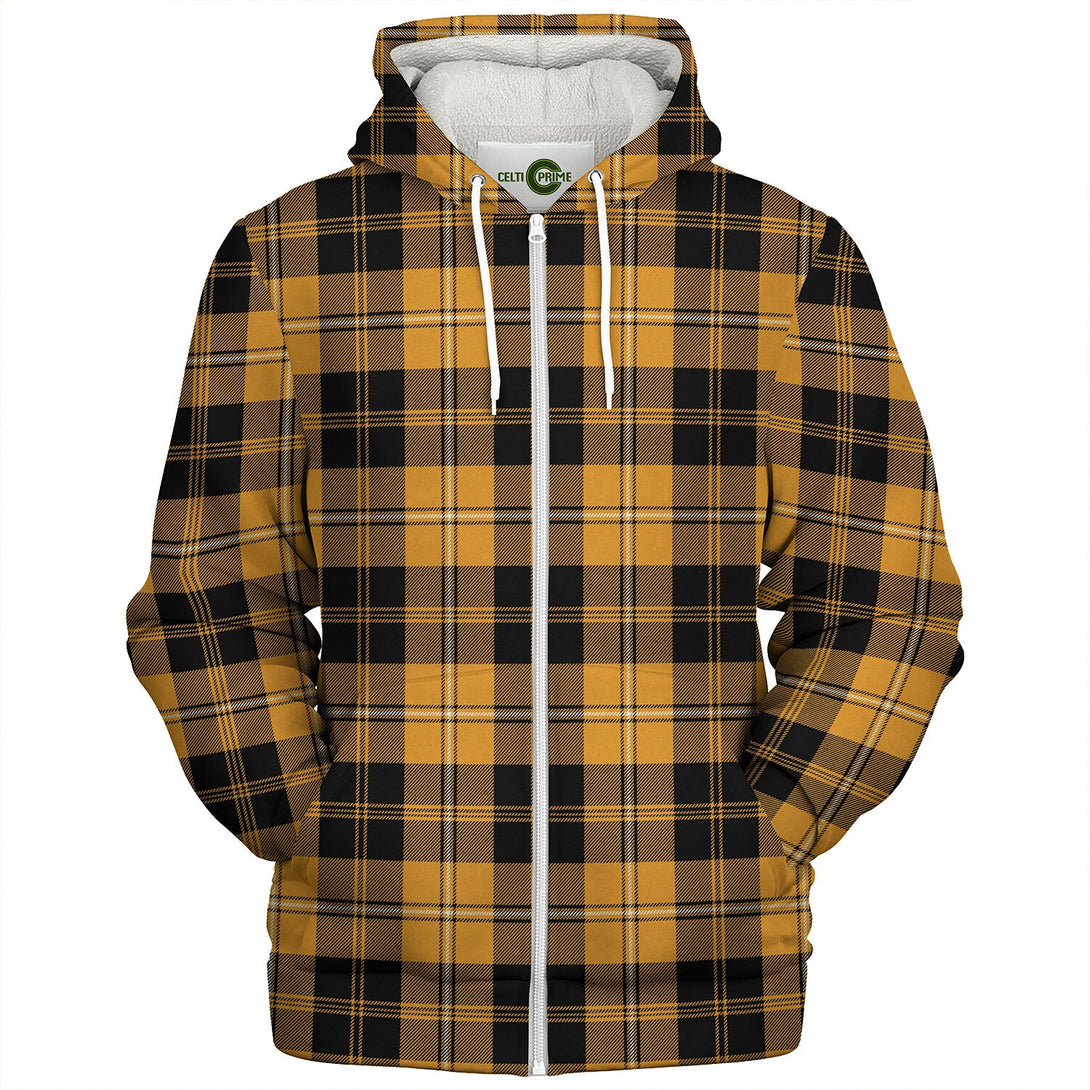 Johnstone Orange Black (Johnson Orange Black) Tartan Sherpa Hoodie