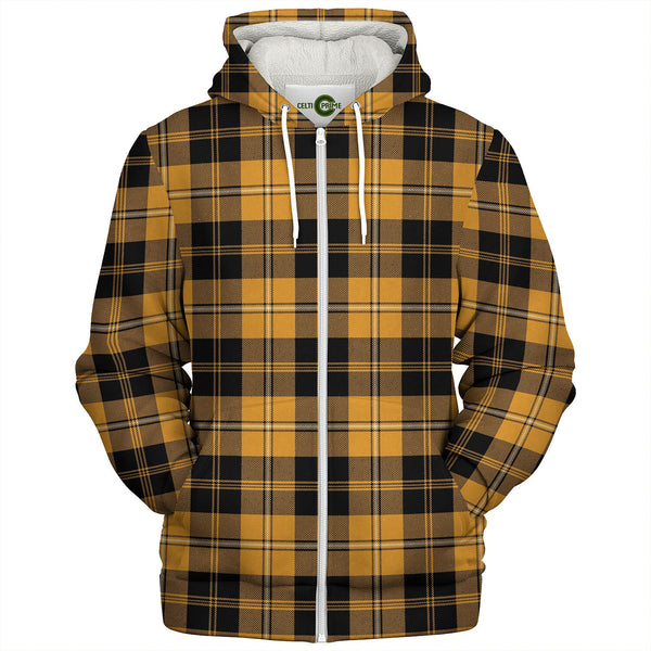 Johnstone Orange Black (Johnson Orange Black) Tartan Sherpa Hoodie