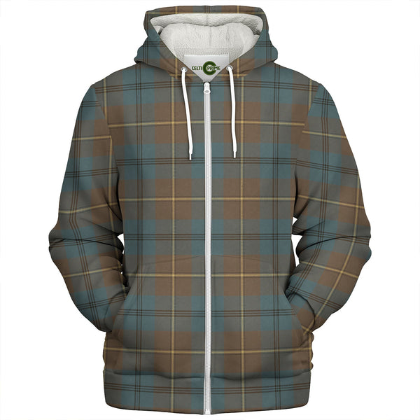 Johnstone (Johnson) Weathered Clan Badge Tartan Sherpa Hoodie