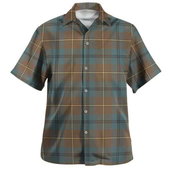 Johnstone (Johnson) Weathered Clan Badge Tartan Hawaiian Shirt