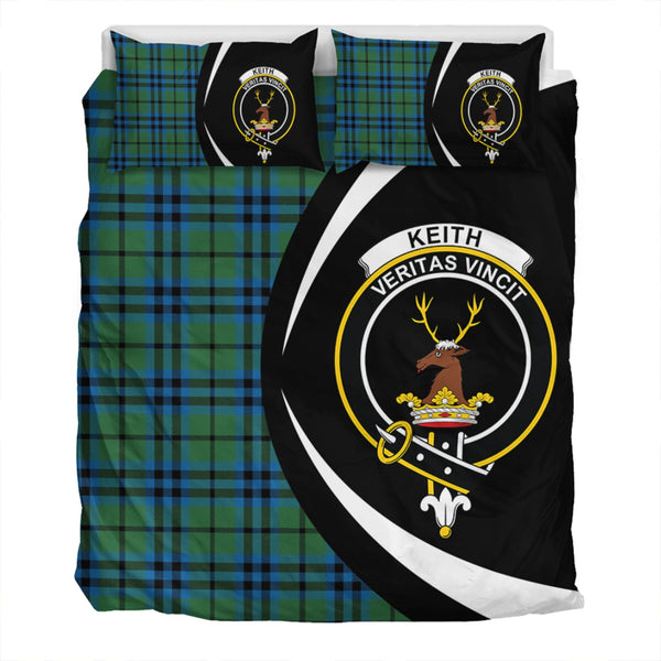 Keith (Austin) Ancient Clan Badge Tartan Bedding Set Circle Style