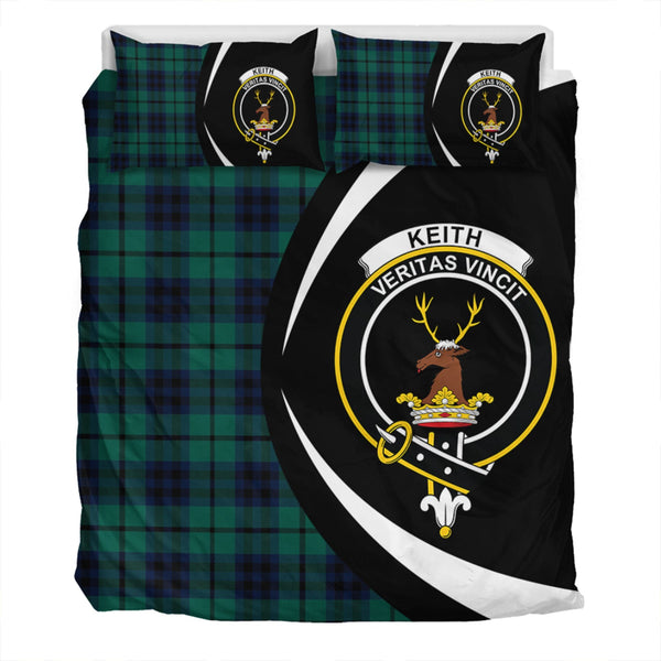 Keith (Austin) Modern Clan Badge Tartan Bedding Set Circle Style