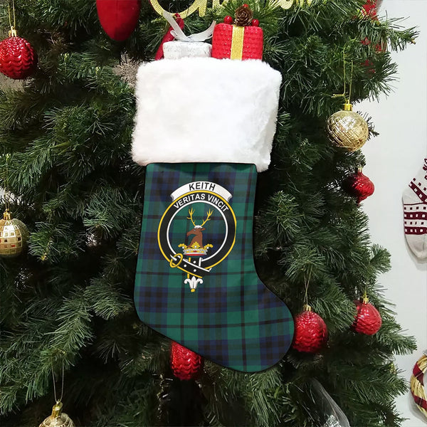 Keith (Austin) Modern Clan Badge Tartan Christmas Stocking