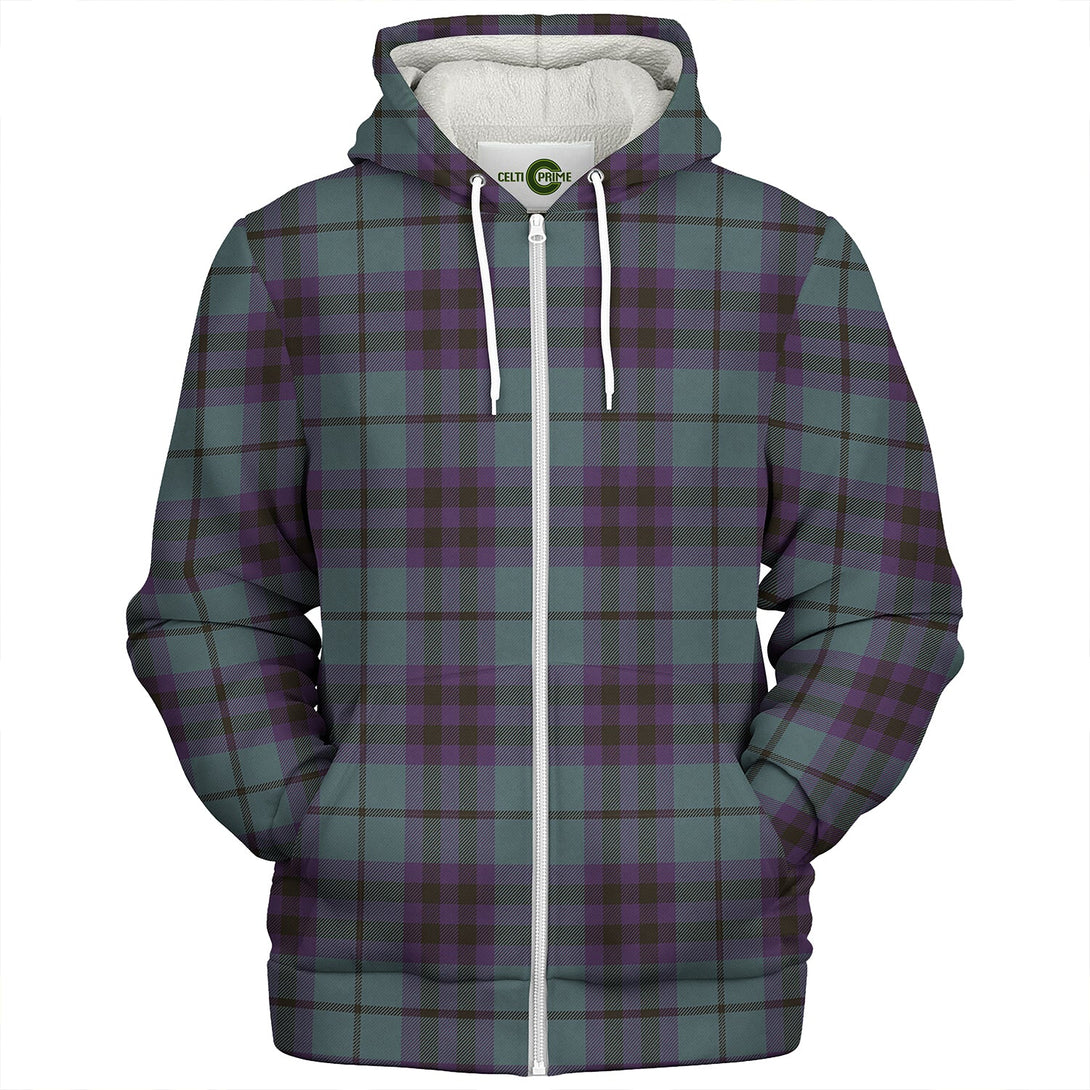 Keith (Marshall) Weathered Clan Badge Tartan Sherpa Hoodie