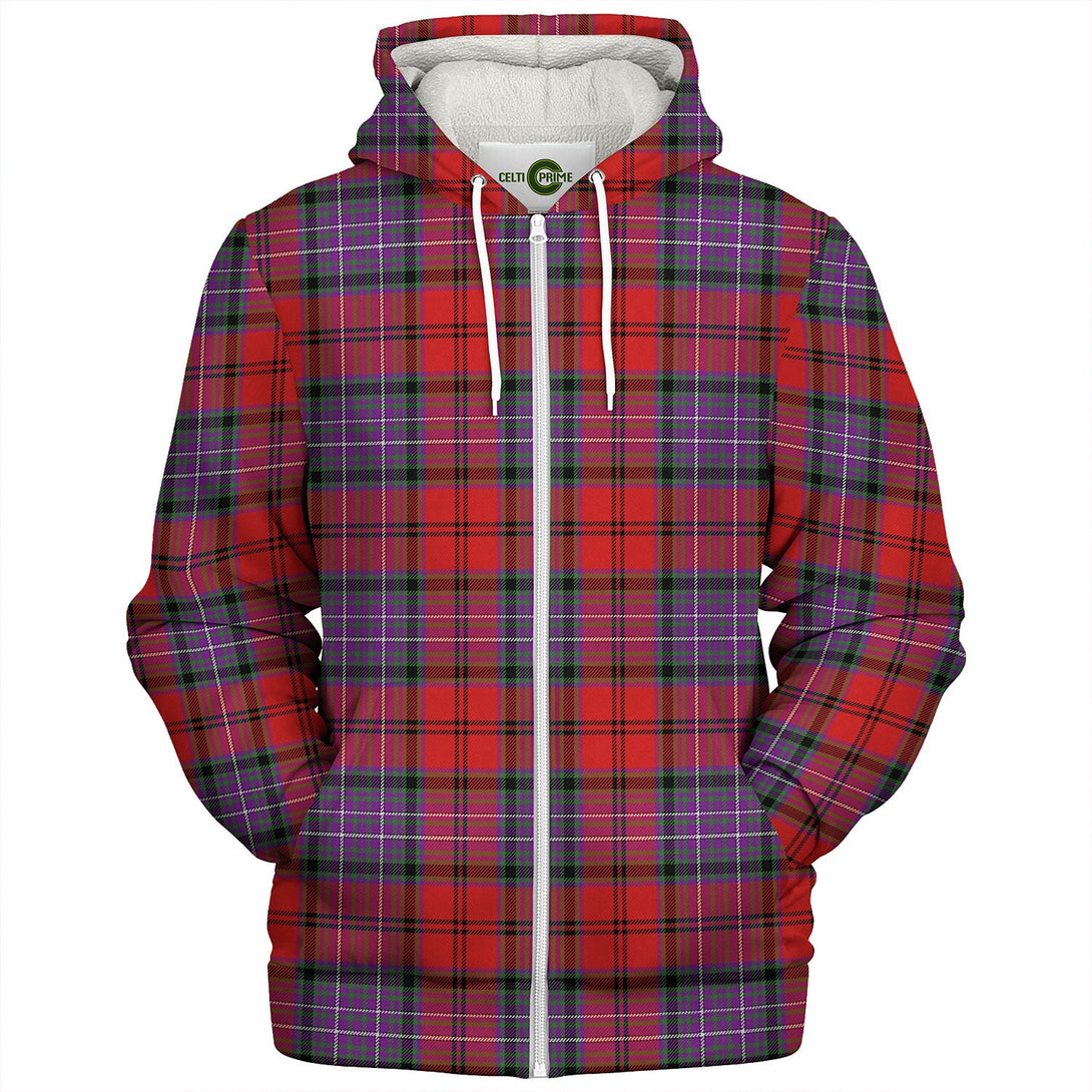 Kelly of Sleat Red Modern Tartan Sherpa Hoodie