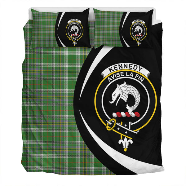 Kennedy Ancient Clan Badge Tartan Bedding Set Circle Style