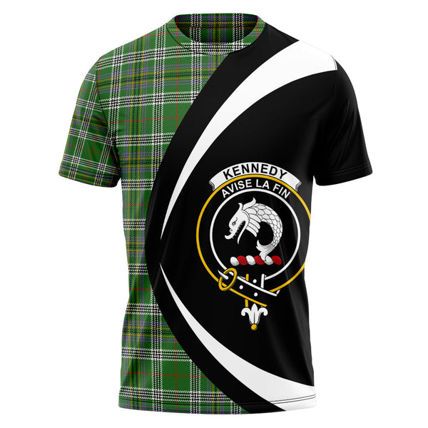 Kennedy Ancient Clan Badge Tartan T-Shirt Circle Style Personalized