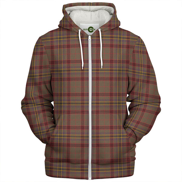 Kennedy Weathered Clan Badge Tartan Sherpa Hoodie