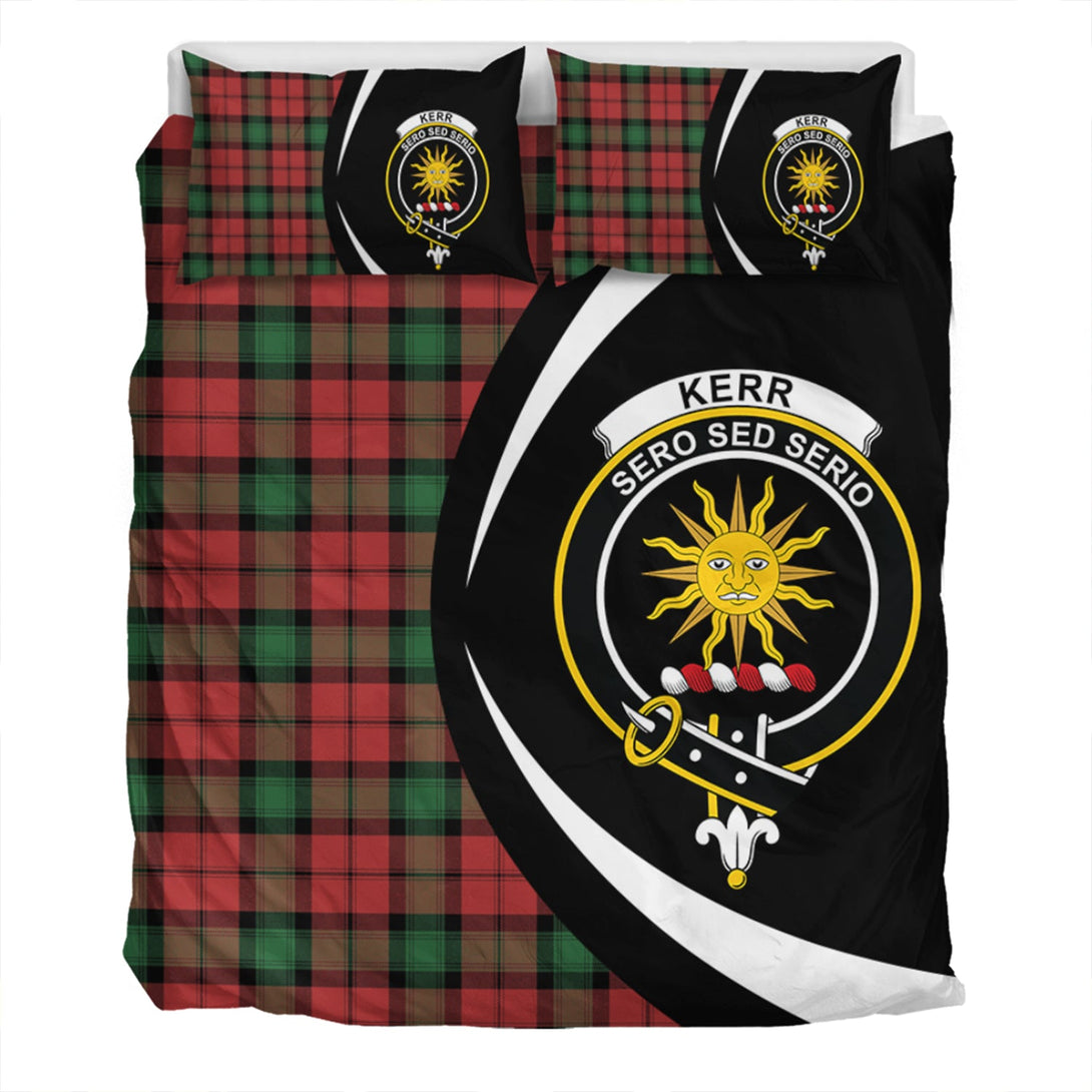 Kerr Ancient Clan Badge Tartan Bedding Set Circle Style