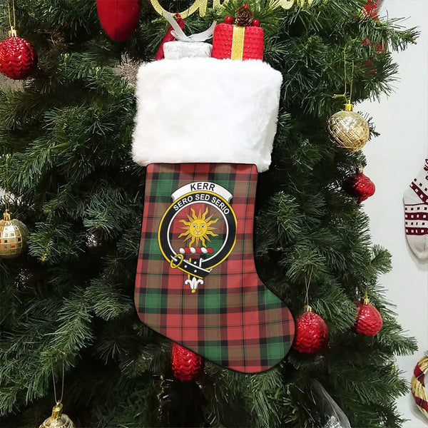 Kerr Ancient Clan Badge Tartan Christmas Stocking