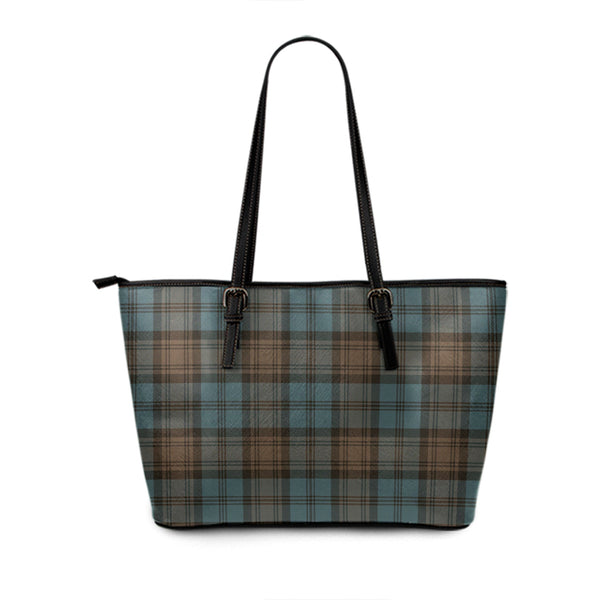 Kerr Hunting Weathered Tartan Leather Tote Bag