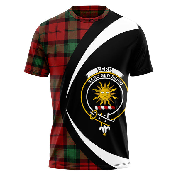 Kerr Modern Clan Badge Tartan T-Shirt Circle Style Personalized