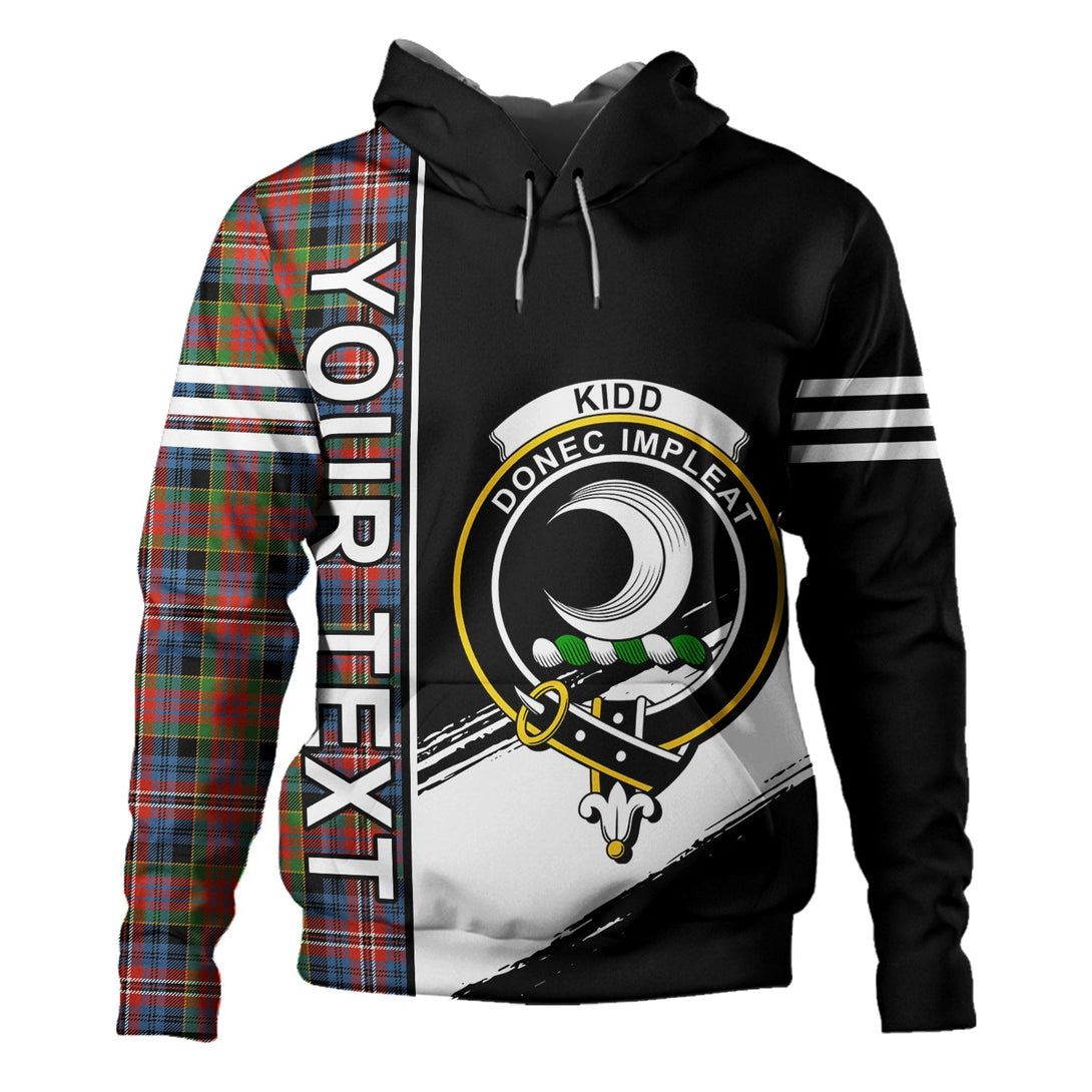 Kidd Ancient Clan Badge Tartan Hoodie Quarter Style Personalized