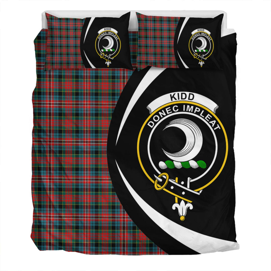 Kidd Modern Clan Badge Tartan Bedding Set Circle Style